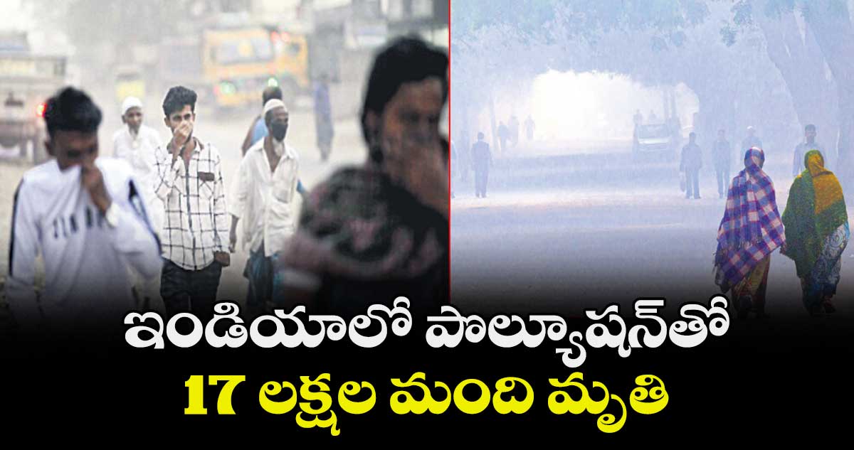 ఇండియాలో పొల్యూషన్తో 17 లక్షల మంది మృతి