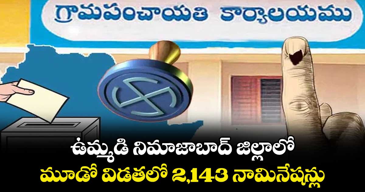  ఉమ్మడి నిమాజాబాద్ జిల్లాలో మూడో విడతలో 2,143 నామినేషన్లు