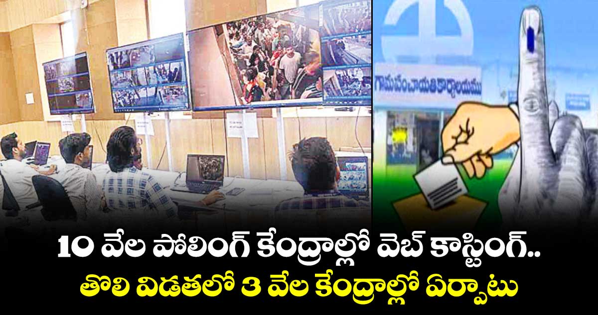 10 వేల పోలింగ్ కేంద్రాల్లో వెబ్‌ కాస్టింగ్..తొలి విడతలో 3 వేల కేంద్రాల్లో ఏర్పాటు