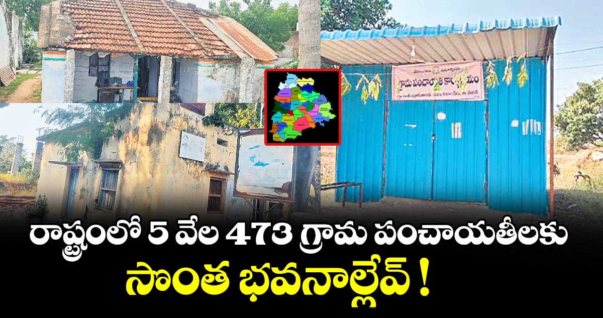రాష్ట్రంలో 5 వేల 473 గ్రామ పంచాయతీలకు సొంత భవనాల్లేవ్ !