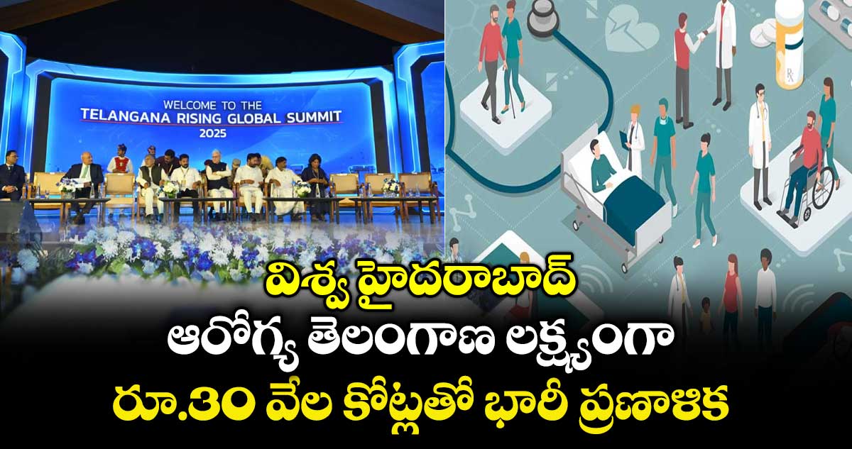విశ్వ హైదరాబాద్: ఆరోగ్య తెలంగాణ లక్ష్యంగా రూ.30 వేల కోట్లతో భారీ ప్రణాళిక 