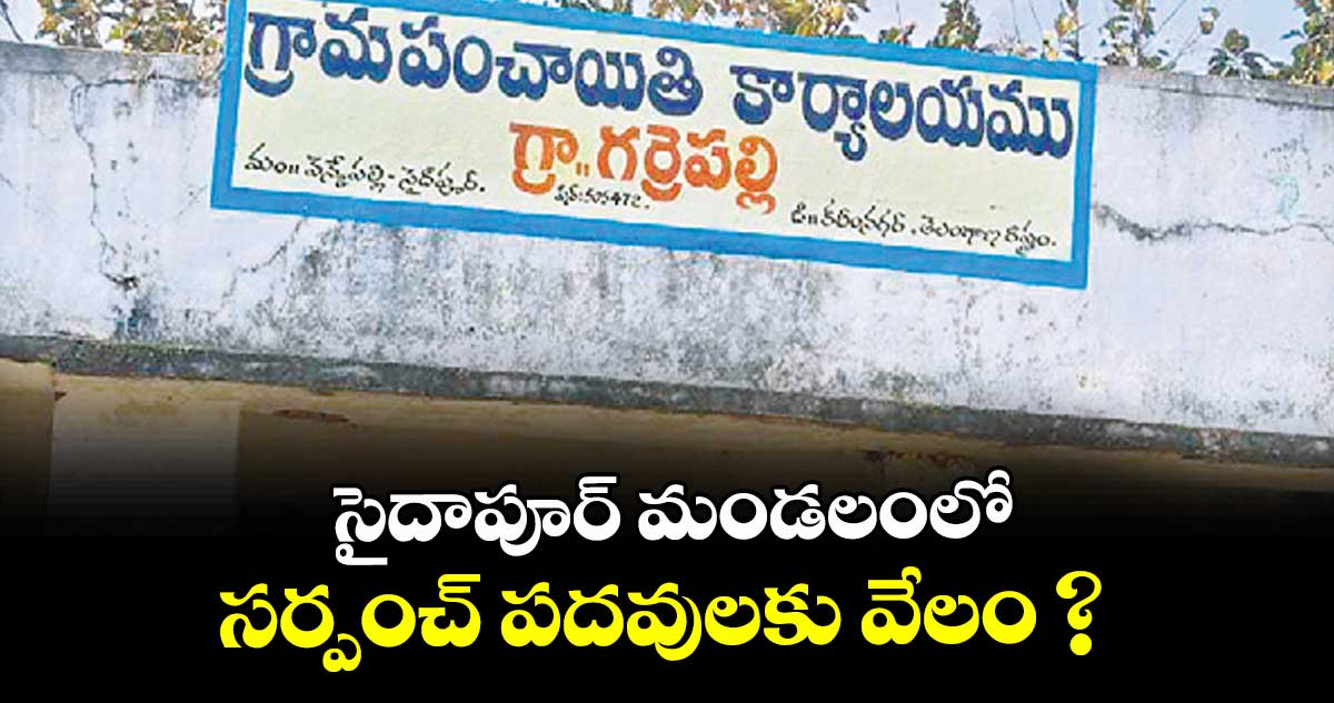  సైదాపూర్‌‌‌‌ మండలంలో సర్పంచ్‌‌‌‌ పదవులకు వేలం ?