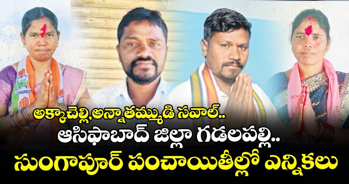అక్కాచెల్లి, అన్నాతమ్ముడి సవాల్‌‌‌‌‌‌‌‌.. ఆసిఫాబాద్ జిల్లా గడలపల్లి.. సుంగాపూర్ పంచాయితీల్లో ఎన్నికల హడావిడి