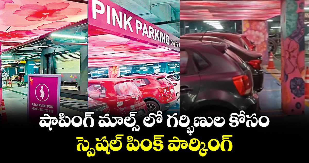 షాపింగ్ మాల్స్ లో  గర్భిణుల కోసం.. స్పెషల్ పింక్ పార్కింగ్