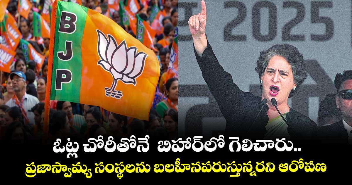 ఓట్ల చోరీతోనే  బిహార్లో గెలిచారు..ప్రజాస్వామ్య సంస్థలను బలహీనపరుస్తున్నరని ఆరోపణ