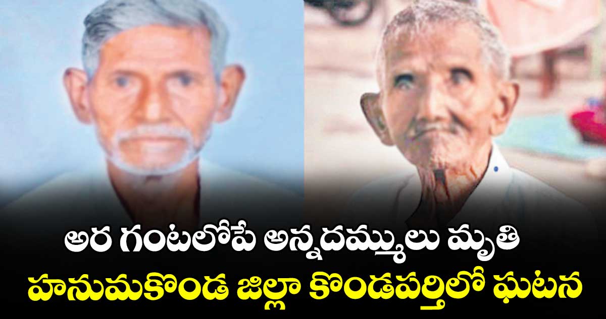 అర గంటలోపే అన్నదమ్ములు మృతి..హనుమకొండ జిల్లా కొండపర్తిలో ఘటన