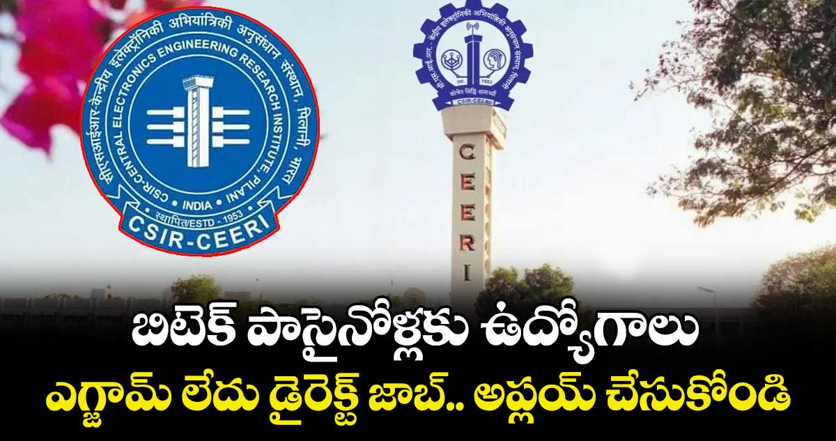 Jobs: బిటెక్ పాసైనోళ్లకు ఉద్యోగాలు..  ఎగ్జామ్ లేదు డైరెక్ట్ జాబ్.. అప్లయ్ చేసుకోండి..  