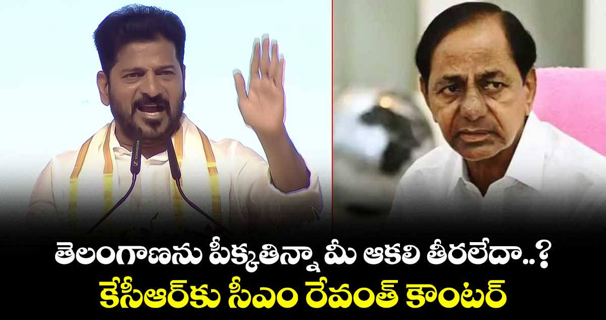 తెలంగాణను పీక్కతిన్నా మీ ఆకలి తీరలేదా..? కేసీఆర్‎కు సీఎం రేవంత్ కౌంటర్