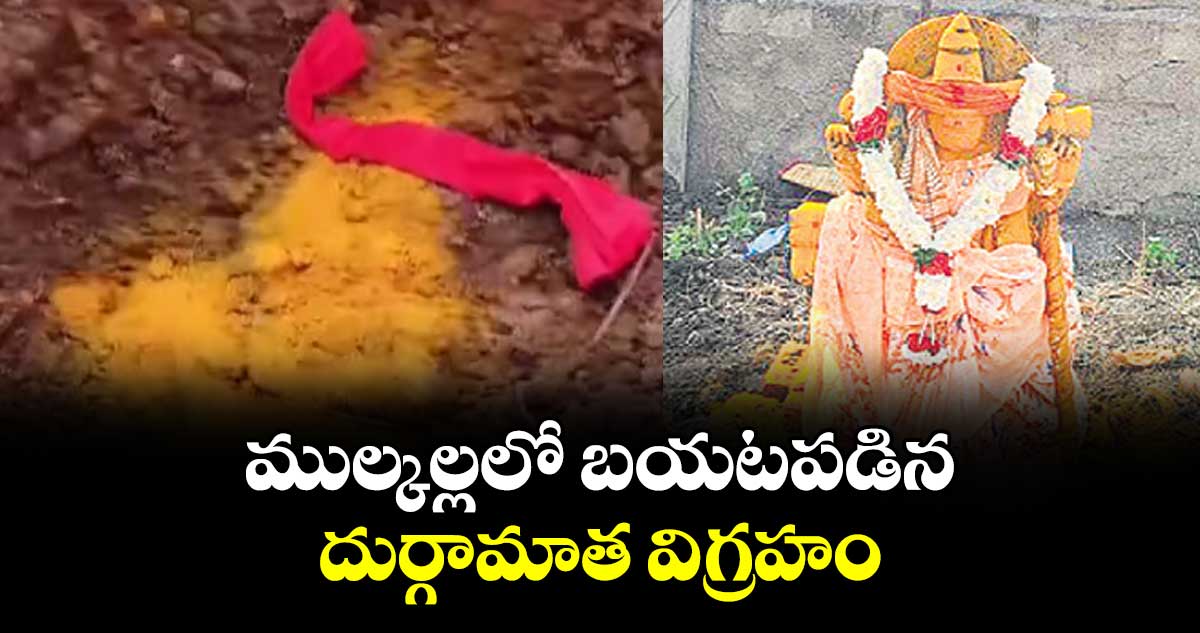 ముల్కల్లలో బయటపడిన దుర్గామాత విగ్రహం
