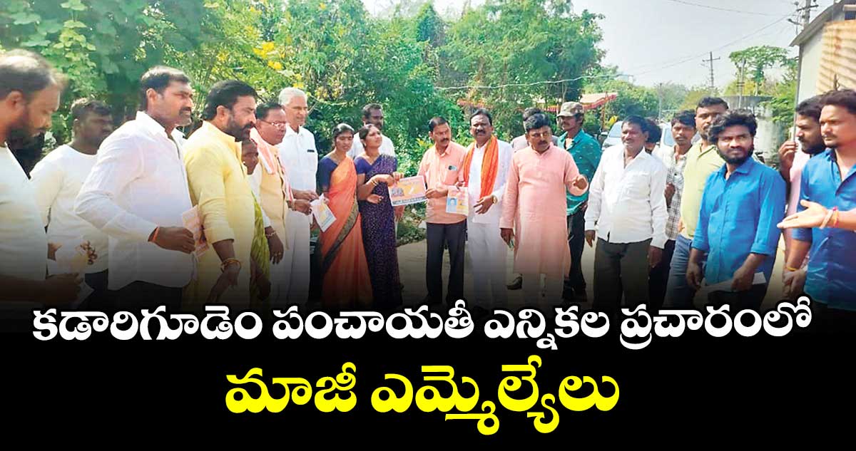 కడారిగూడెం పంచాయతీ ఎన్నికల ప్రచారంలో మాజీ ఎమ్మెల్యేలు