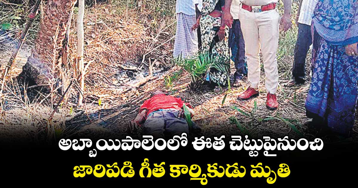 అబ్బాయిపాలెంలో  ఈత చెట్టుపైనుంచి జారిపడి గీత కార్మికుడు మృతి