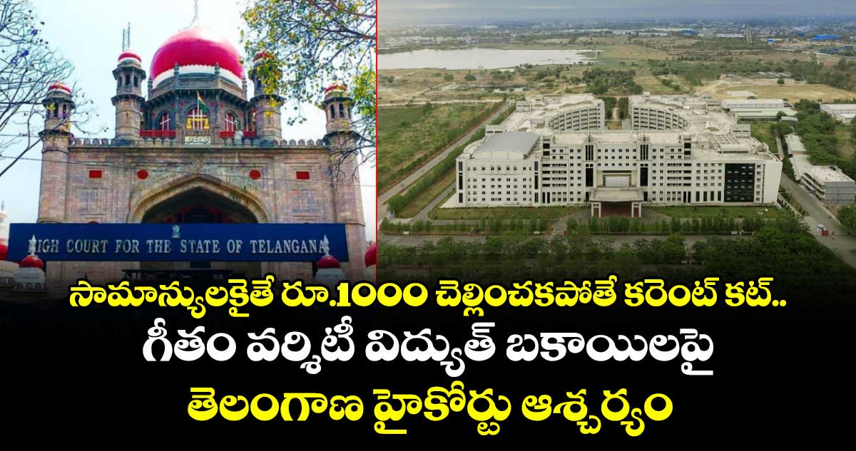 సామాన్యులకైతే రూ.1000 చెల్లించకపోతే కరెంట్ కట్.. గీతం వర్శిటీ విద్యుత్ బకాయిలపై తెలంగాణ హైకోర్టు ఆశ్చర్యం