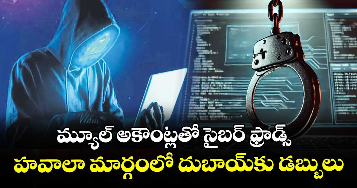 మ్యూల్ అకౌంట్లతో సైబర్ ఫ్రాడ్స్..హవాలా మార్గంలో దుబాయ్కు డబ్బులు