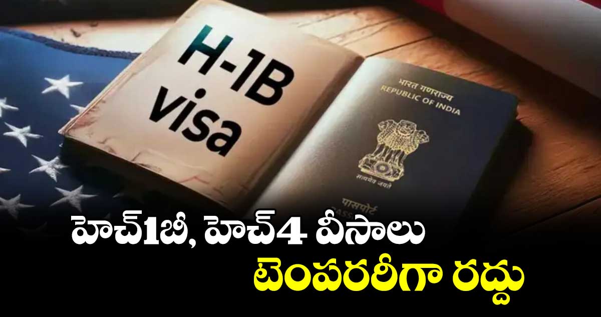 హెచ్-1బీ, హెచ్-4 వీసాలు టెంపరరీగా రద్దు