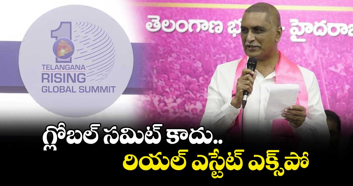 గ్లోబల్ సమిట్ కాదు.. రియల్ ఎస్టేట్ ఎక్స్‌‌పో : హరీశ్ రావు
