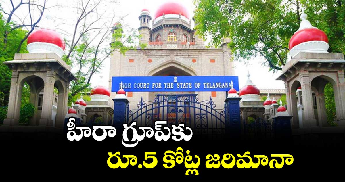 హీరా గ్రూప్‌‌‌‌‌‌‌‌కు రూ.5 కోట్ల జరిమానా : హైకోర్టు