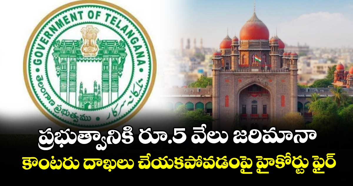 ప్రభుత్వానికి రూ.5 వేలు జరిమానా కౌంటరు దాఖలు చేయకపోవడంపై హైకోర్టు ఫైర్