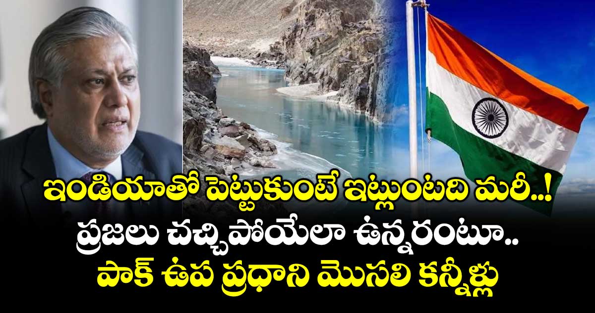 ఇండియాతో పెట్టుకుంటే ఇట్లుంటది మరీ..! ప్రజలు చచ్చిపోయేలా ఉన్నరంటూ పాక్ ఉప ప్రధాని మొసలి కన్నీళ్లు