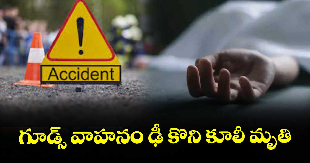 గూడ్స్ వాహనం ఢీకొని కూలీ మృతి