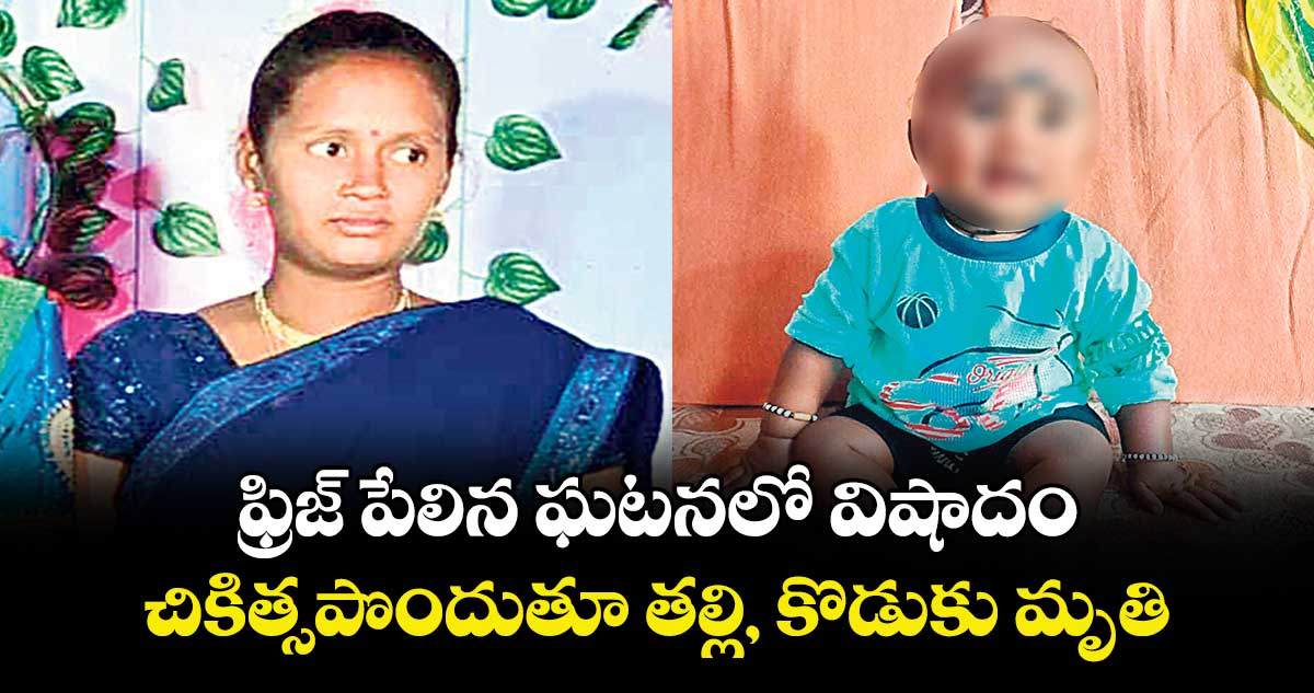 ఫ్రిజ్ పేలిన ఘటనలో విషాదం.. చికిత్సపొందుతూ  తల్లి, కొడుకు మృతి