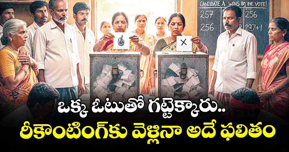 ఒక్క ఓటుతో గట్టెక్కారు.. రీకౌంటింగ్ కు వెళ్లినా అదే ఫలితం