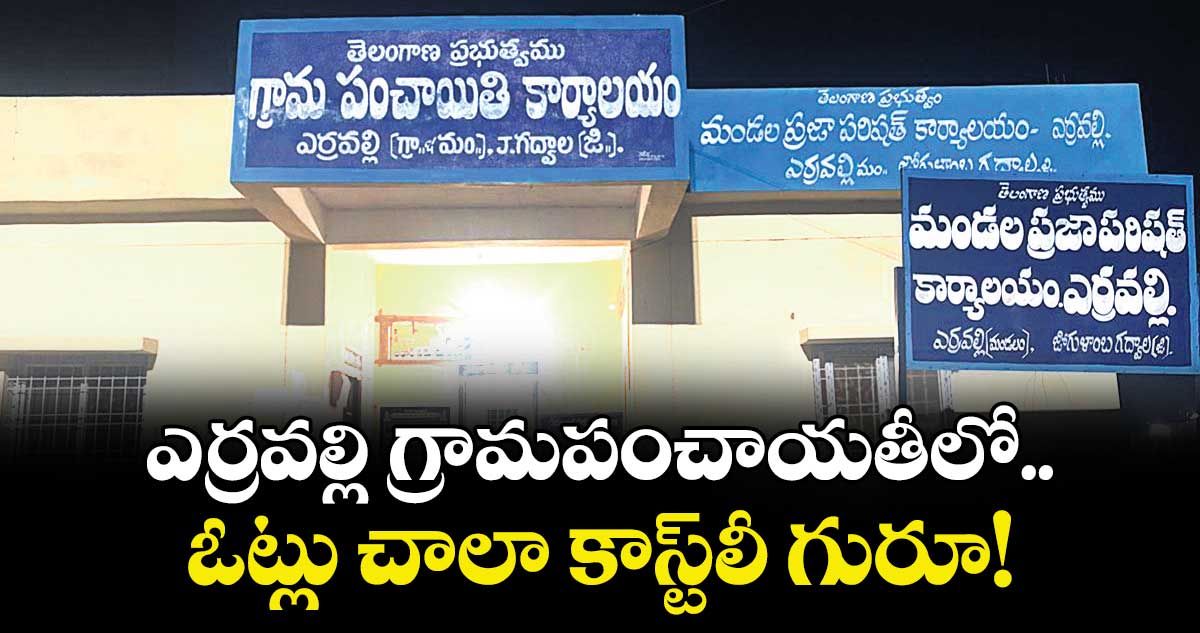 ఎర్రవల్లి గ్రామపంచాయతీలో..ఓట్లు చాలా కాస్ట్లీ గురూ!