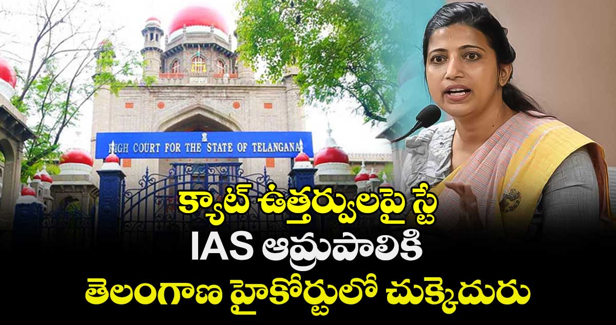 క్యాట్ ఉత్తర్వులపై స్టే: IAS ఆమ్రపాలికి తెలంగాణ హైకోర్టులో చుక్కెదురు