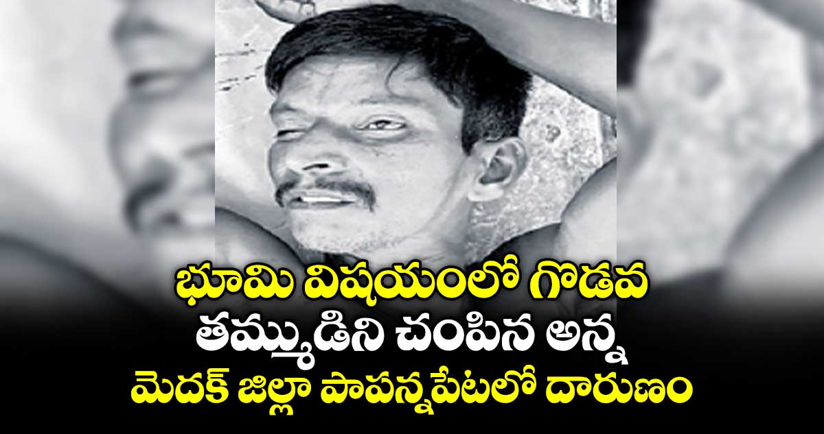 భూమి విషయంలో గొడవ.. తమ్ముడిని చంపిన అన్న.. మెదక్‌‌ జిల్లా పాపన్నపేటలో దారుణం