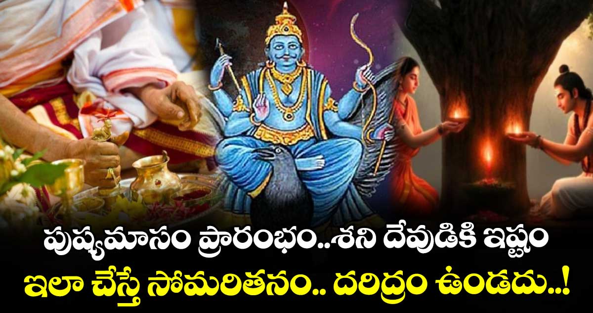 ఆధ్యాత్మికం:  పుష్యమాసం ప్రారంభం ..శని దేవుడికి ఇష్టం.. ఇలా చేస్తే  సోమరితనం.. దరిద్రం ఉండదు..!