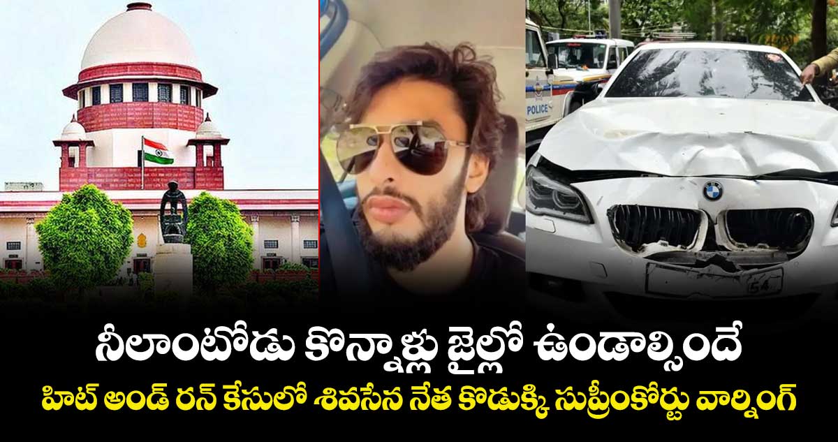 నీలాంటోడు కొన్నాళ్లు జైల్లో ఉండాల్సిందే.. హిట్ అండ్ రన్ కేసులో శివసేన నేత కొడుక్కి సుప్రీంకోర్టు వార్నింగ్