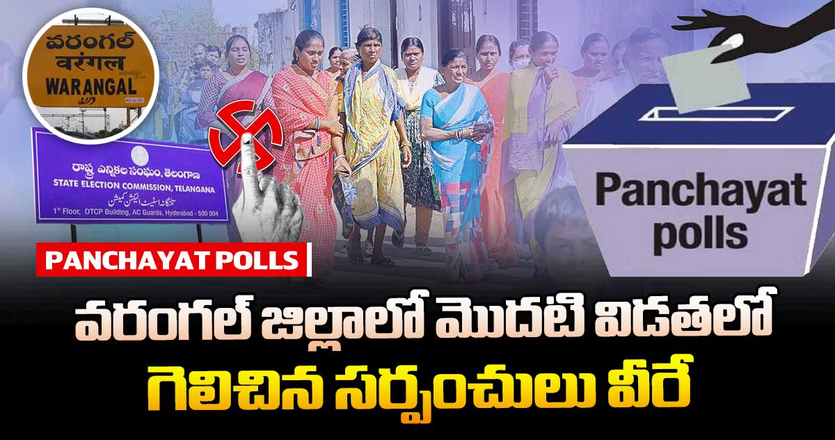 తెలంగాణ పంచాయతీ ఎన్నికలు : వరంగల్ జిల్లాలో మొదటి విడతలో గెలిచిన సర్పంచులు వీరే