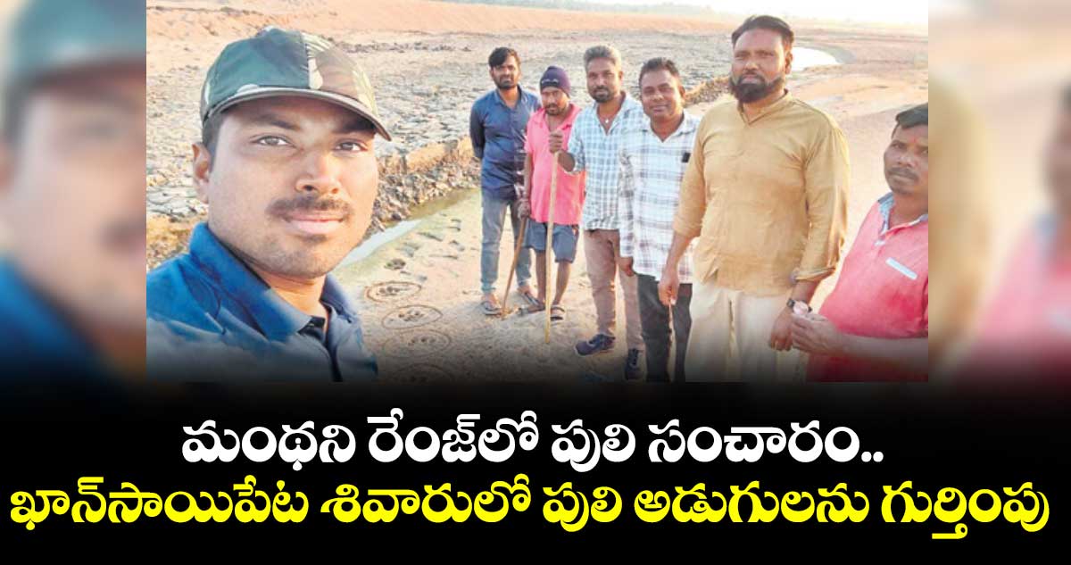 మంథని రేంజ్‌‌లో పులి సంచారం..ఖాన్‌‌సాయిపేట శివారులో పులి అడుగులను గుర్తింపు