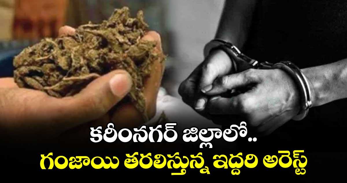 కరీంనగర్ జిల్లాలో గంజాయి తరలిస్తున్న ఇద్దరి అరెస్ట్