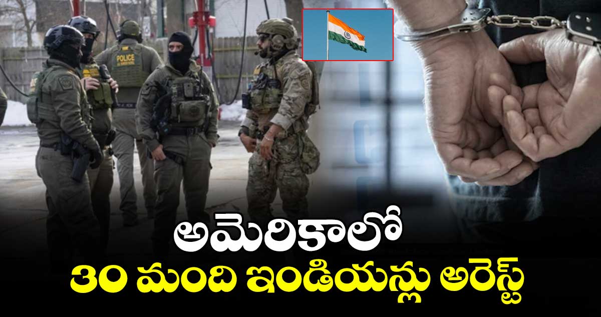 అమెరికాలో 30 మంది ఇండియన్లు అరెస్ట్