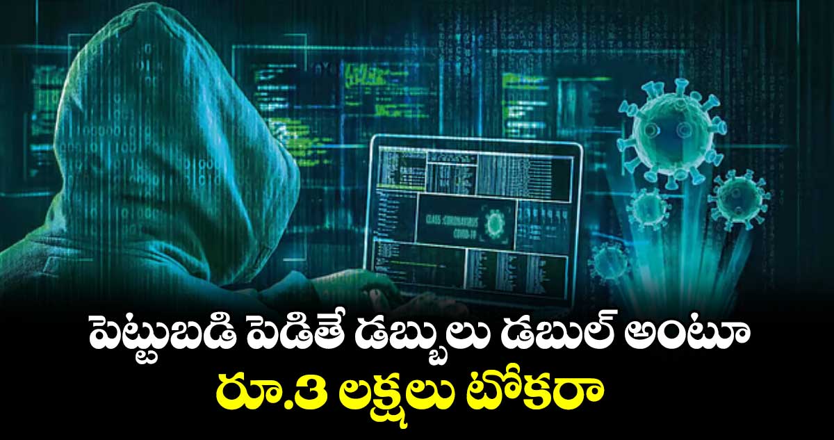 పెట్టుబడి పెడితే  డబ్బులు డబుల్ అంటూ..  రూ.3 లక్షలు టోకరా