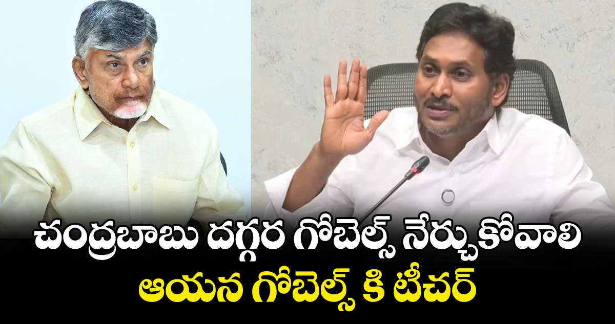 చంద్రబాబు దగ్గర గోబెల్స్ నేర్చుకోవాలి... ఆయన గోబెల్స్ కి టీచర్: వైఎస్ జగన్