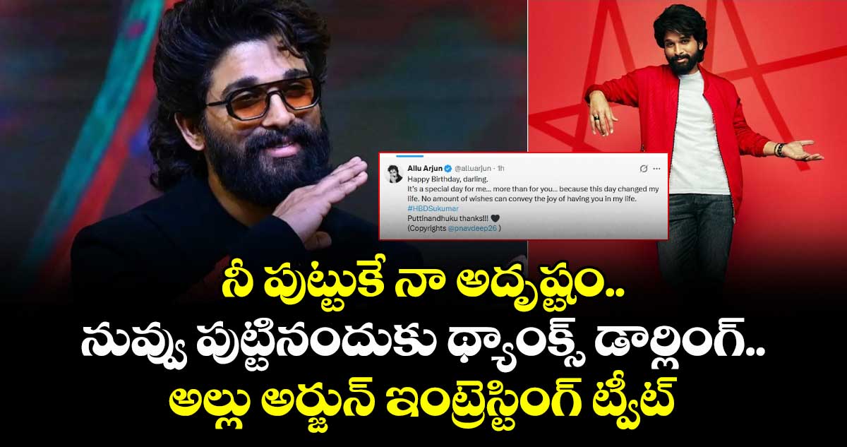 Allu Arjun: నీ పుట్టుకే నా అదృష్టం.. నువ్వు పుట్టినందుకు థ్యాంక్స్ డార్లింగ్.. అల్లు అర్జున్ ఇంట్రెస్టింగ్ ట్వీట్