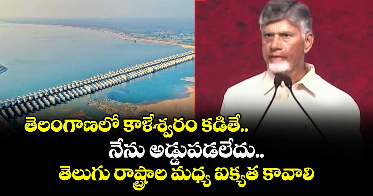 తెలంగాణలో కాళేశ్వరం కడితే.. నేను అడ్డుపడలేదు.. తెలుగు రాష్ట్రాల మధ్య ఐక్యత కావాలి: సీఎం చంద్రబాబు