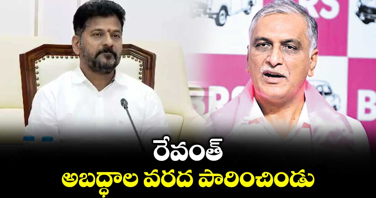 రేవంత్ అబద్ధాల వరద పారించిండు : హరీశ్
