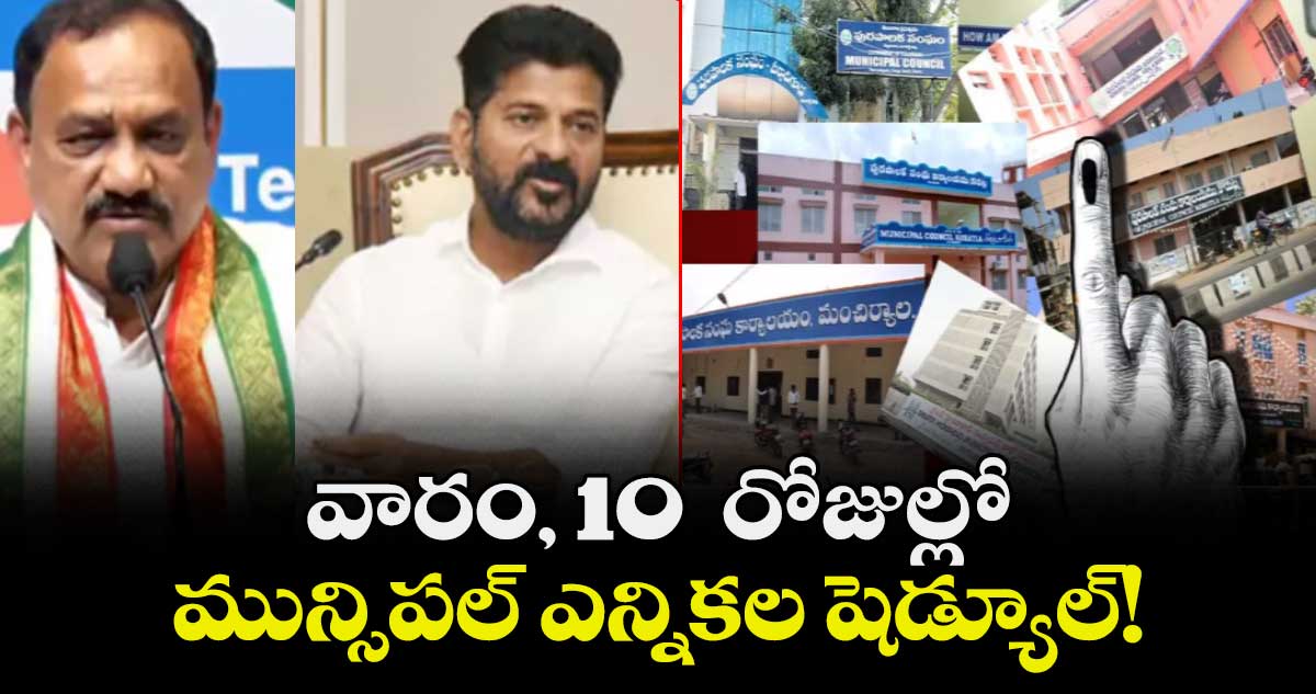వారం, 10  రోజుల్లో మున్సిపల్ ఎన్నికల షెడ్యూల్!