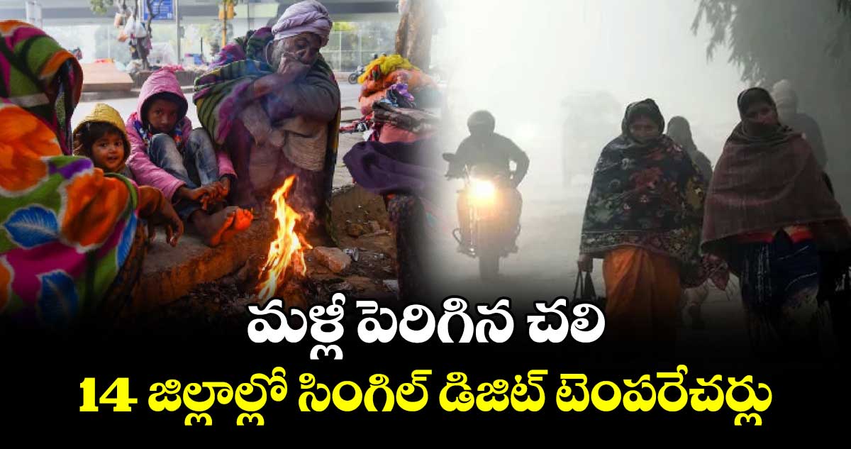 మళ్లీ పెరిగిన చలి..14  జిల్లాల్లో సింగిల్ డిజిట్ టెంపరేచర్లు