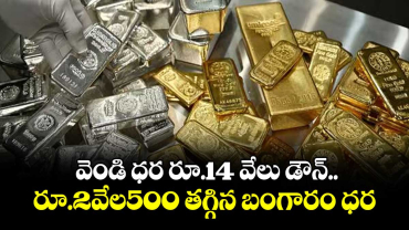 వెండి ధర రూ.14 వేలు డౌన్..రూ.2వేల500 తగ్గిన బంగారం ధర
