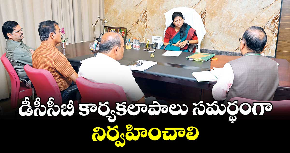 డీసీసీబీ కార్యకలాపాలు సమర్థంగా నిర్వహించాలి : కలెక్టర్ స్నేహ శబరీశ్