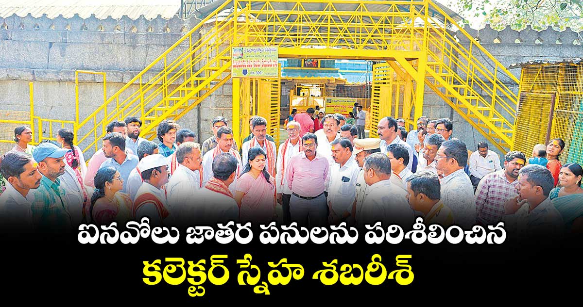 ఐనవోలు జాతర పనులను పరిశీలించిన కలెక్టర్ స్నేహ శబరీశ్