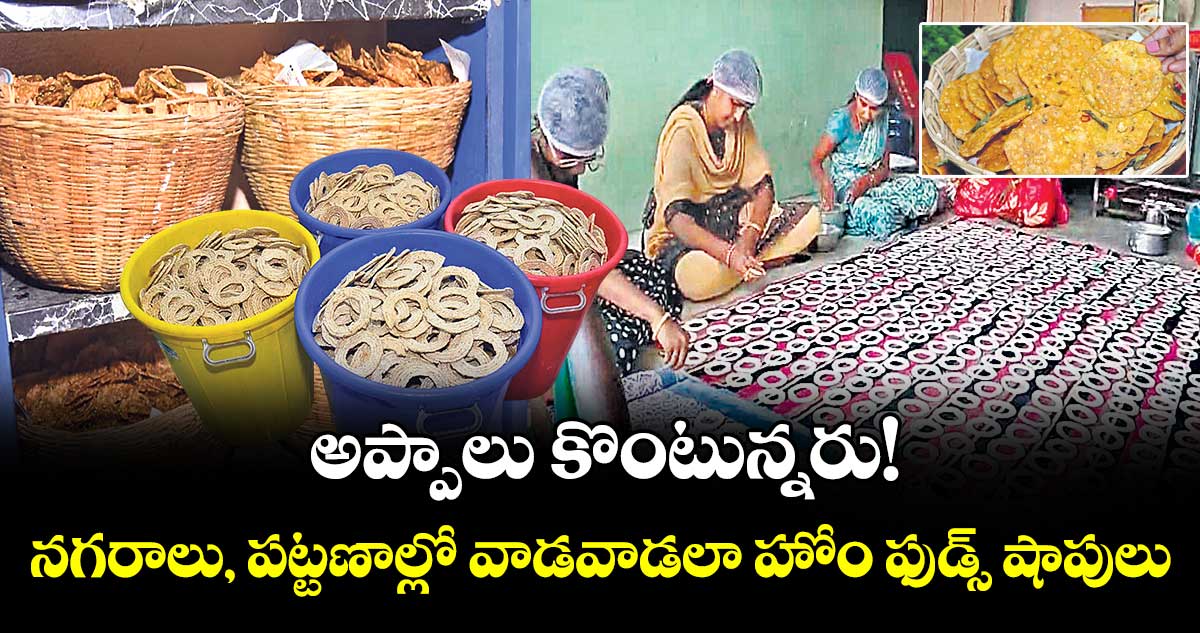అప్పాలు కొంటున్నరు! .. నగరాలు, పట్టణాల్లో వాడవాడలా హోం ఫుడ్స్ షాపులు