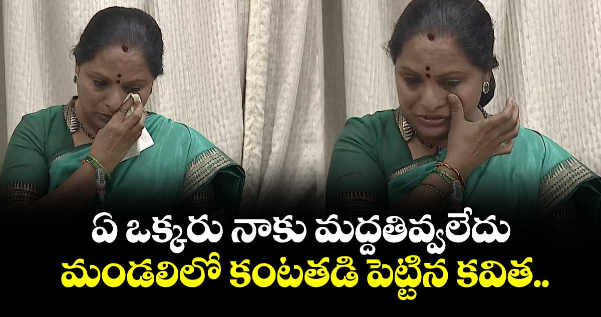 ఏ ఒక్కరు నాకు మద్దతివ్వలేదు... మండలిలో కంటతడి పెట్టిన కవిత..