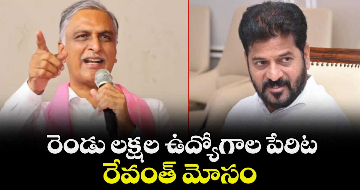 రెండు లక్షల ఉద్యోగాల పేరిట రేవంత్ మోసం: మాజీ మంత్రి హరీశ్‌‌‌‌రావు