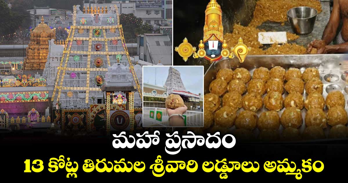 మహా ప్రసాదం : 13 కోట్ల తిరుమల శ్రీవారి లడ్డూలు అమ్మకం