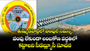 తుమ్మిడిహెట్టిలో వంపులే సమస్య!... వంపు లేకుండా లంబకోణ పద్ధతిలో కట్టాలని సీడబ్ల్యూసీ సూచన