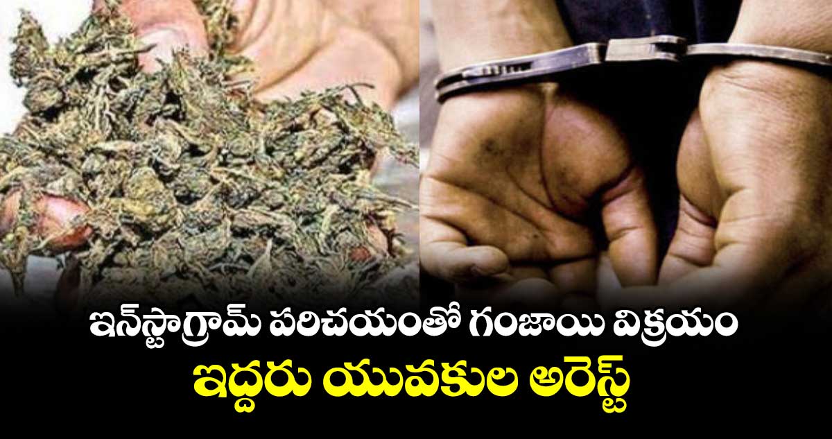 ఇన్‌స్టాగ్రామ్ పరిచయంతో గంజాయి విక్రయం.. ఇద్దరు యువకుల అరెస్ట్